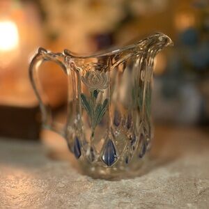 Antique Heisey Glass Peerless Colonial Small Pitcher